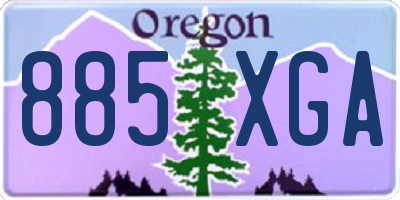 OR license plate 885XGA