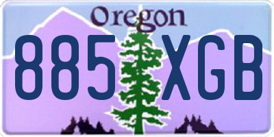 OR license plate 885XGB