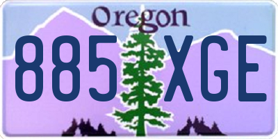 OR license plate 885XGE