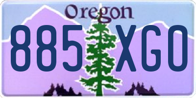OR license plate 885XGO