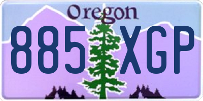 OR license plate 885XGP