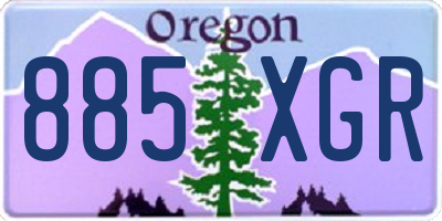OR license plate 885XGR