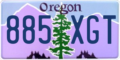 OR license plate 885XGT