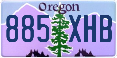 OR license plate 885XHB
