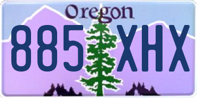 OR license plate 885XHX
