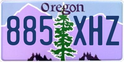 OR license plate 885XHZ
