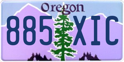 OR license plate 885XIC