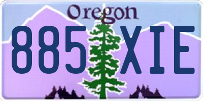 OR license plate 885XIE