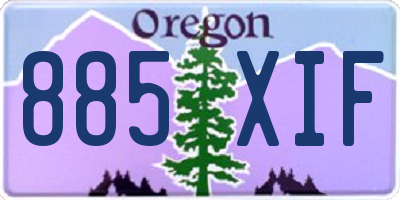 OR license plate 885XIF