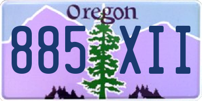 OR license plate 885XII