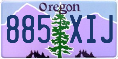 OR license plate 885XIJ