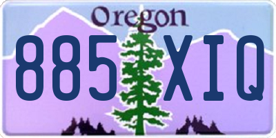 OR license plate 885XIQ