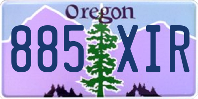 OR license plate 885XIR
