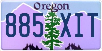 OR license plate 885XIT