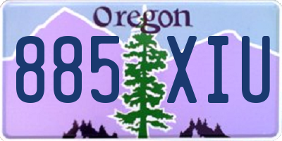 OR license plate 885XIU
