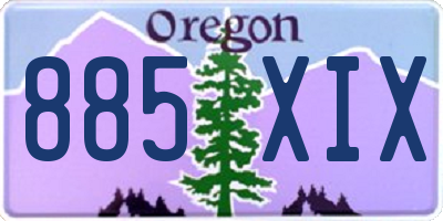 OR license plate 885XIX