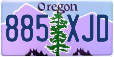 OR license plate 885XJD