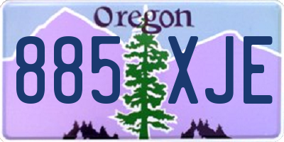 OR license plate 885XJE