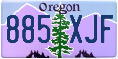 OR license plate 885XJF