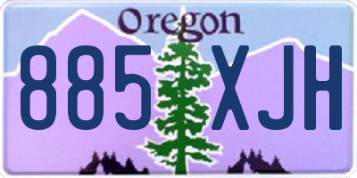 OR license plate 885XJH