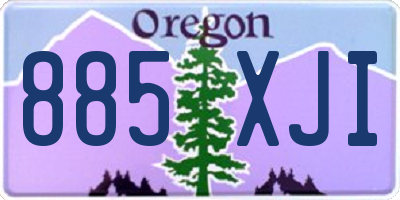 OR license plate 885XJI