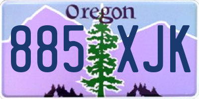 OR license plate 885XJK