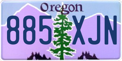 OR license plate 885XJN