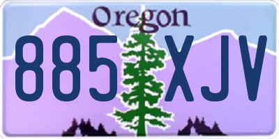 OR license plate 885XJV
