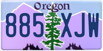 OR license plate 885XJW
