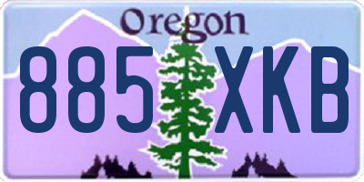OR license plate 885XKB