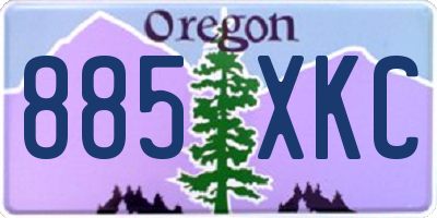 OR license plate 885XKC