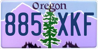 OR license plate 885XKF