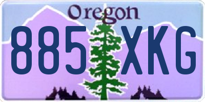 OR license plate 885XKG