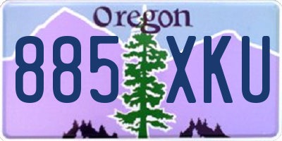 OR license plate 885XKU