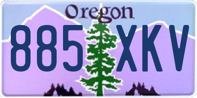 OR license plate 885XKV