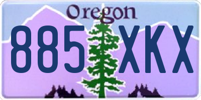 OR license plate 885XKX
