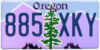 OR license plate 885XKY