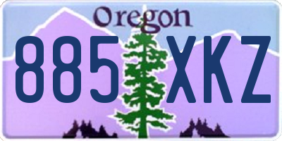 OR license plate 885XKZ