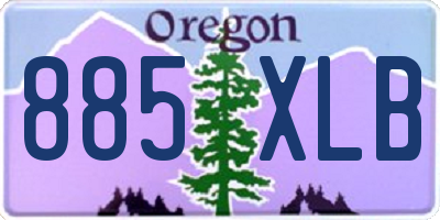 OR license plate 885XLB