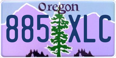 OR license plate 885XLC