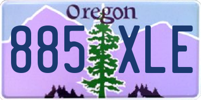 OR license plate 885XLE