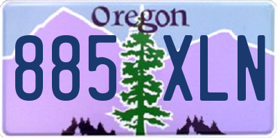 OR license plate 885XLN
