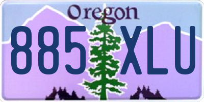 OR license plate 885XLU