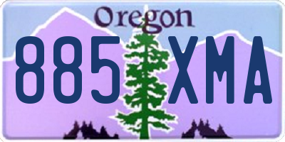 OR license plate 885XMA