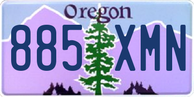 OR license plate 885XMN
