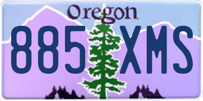OR license plate 885XMS