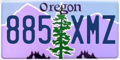 OR license plate 885XMZ