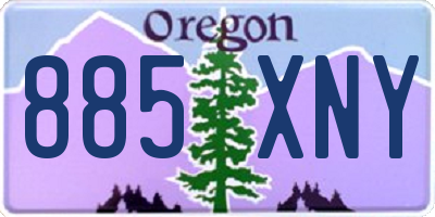 OR license plate 885XNY