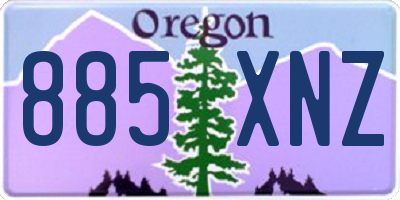 OR license plate 885XNZ