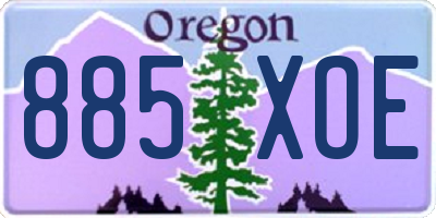 OR license plate 885XOE